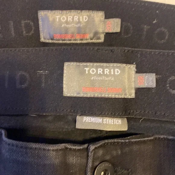 Torrid Distress Bombshell Skinny Sz 18 & 20 Black - Picture 6 of 6